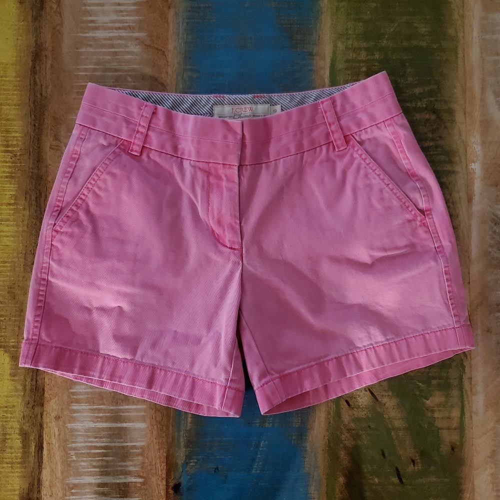 J crew, Hot Pink, Broken-In Chino Shorts - Wms sz 0